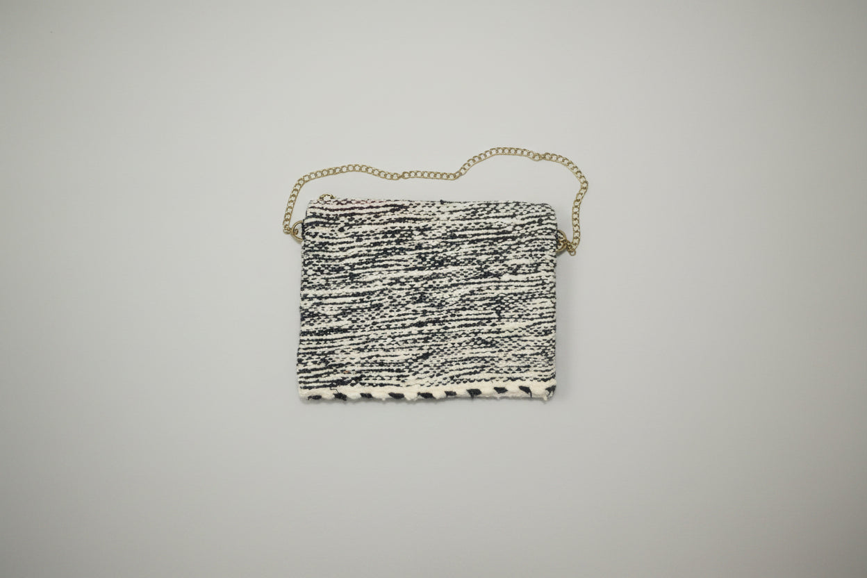 Yasmine Clutch back view — handmade Berber clutch by Studio Palmier