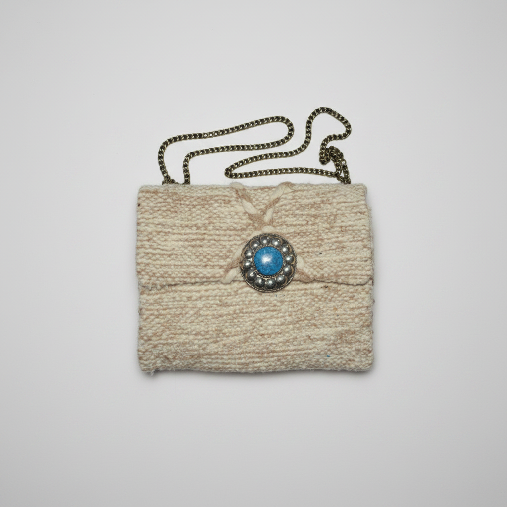 Zayn Clutch with chain strap — handmade Berber clutch by Studio Palmier
